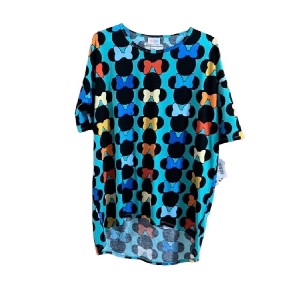 #157 Disney Lularoe Irma XS teal blue red yellow black tunic